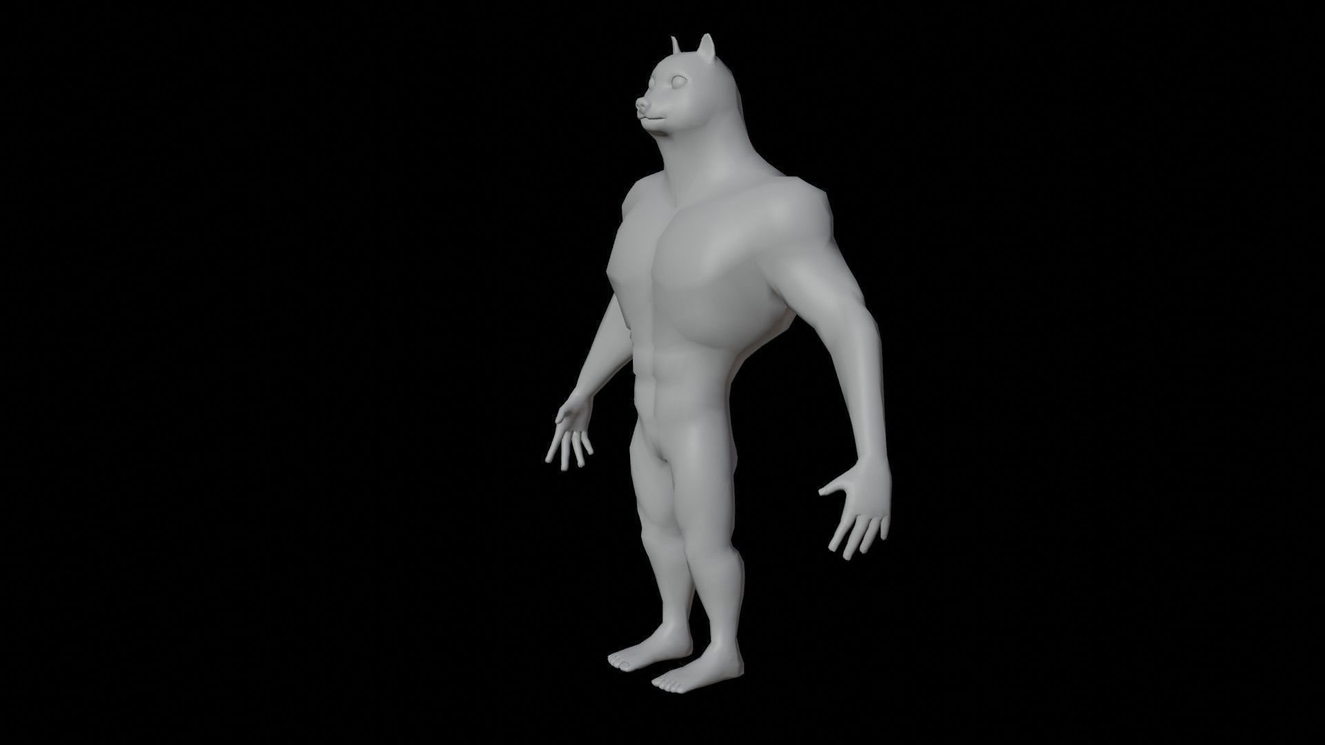 Doge Meme Low-poly 3D model Rigged Low-poly 3D model_12
