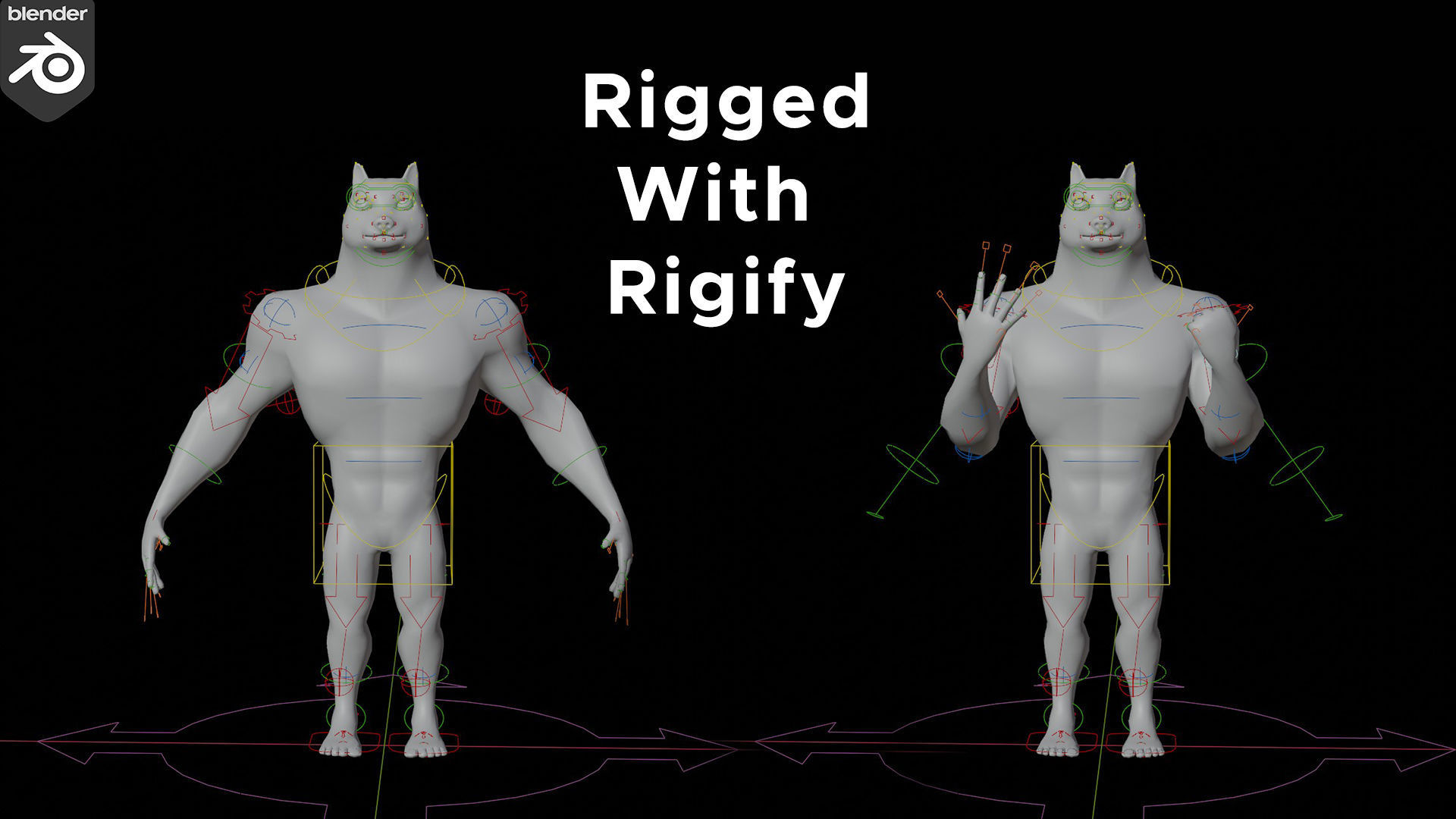 Doge Meme Low-poly 3D model Rigged Low-poly 3D model_2