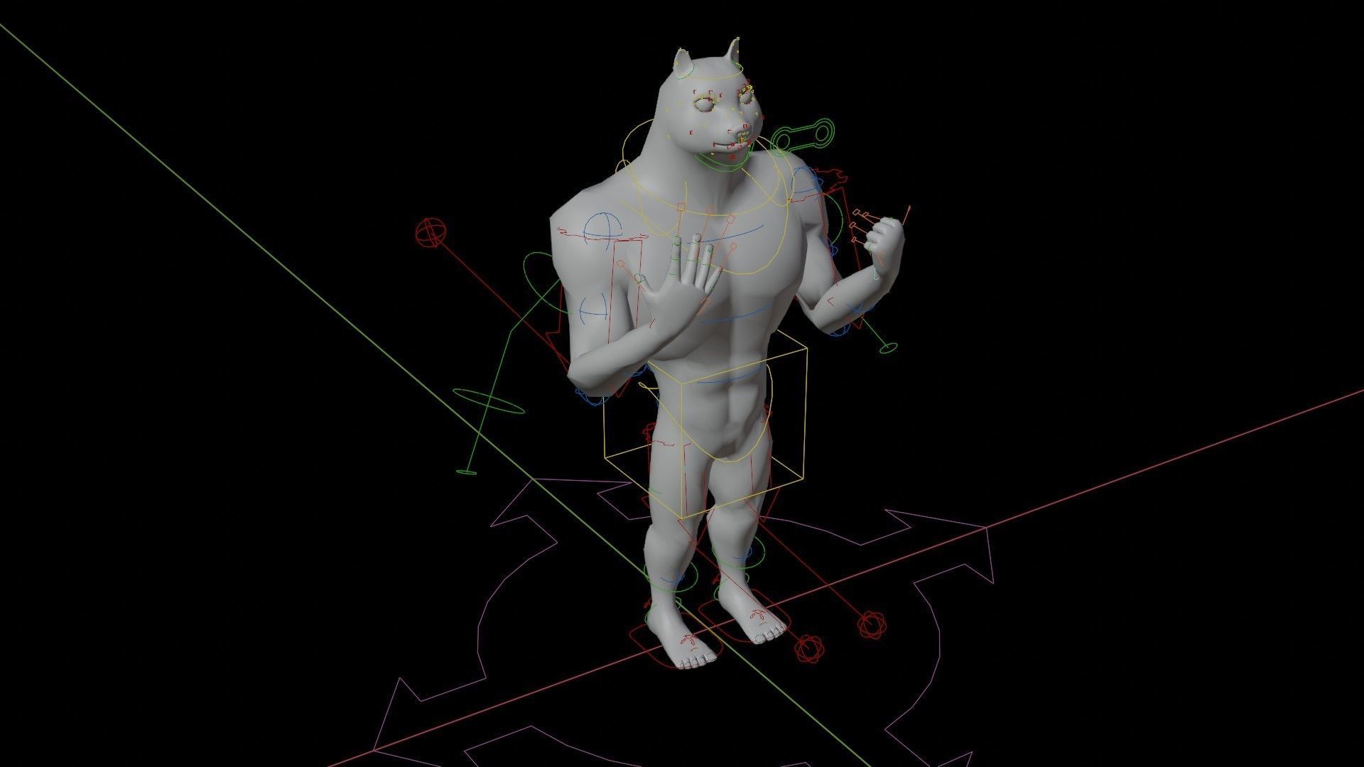 Doge Meme Low-poly 3D model Rigged Low-poly 3D model_7