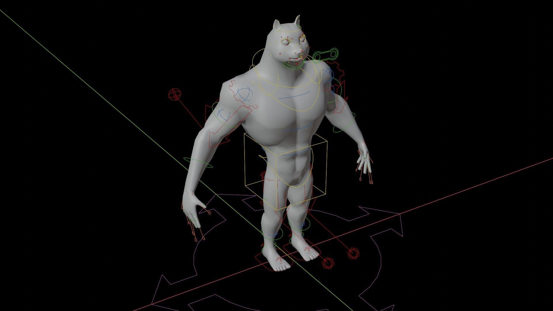 Doge Meme Low-poly 3D model Rigged Low-poly 3D model_8