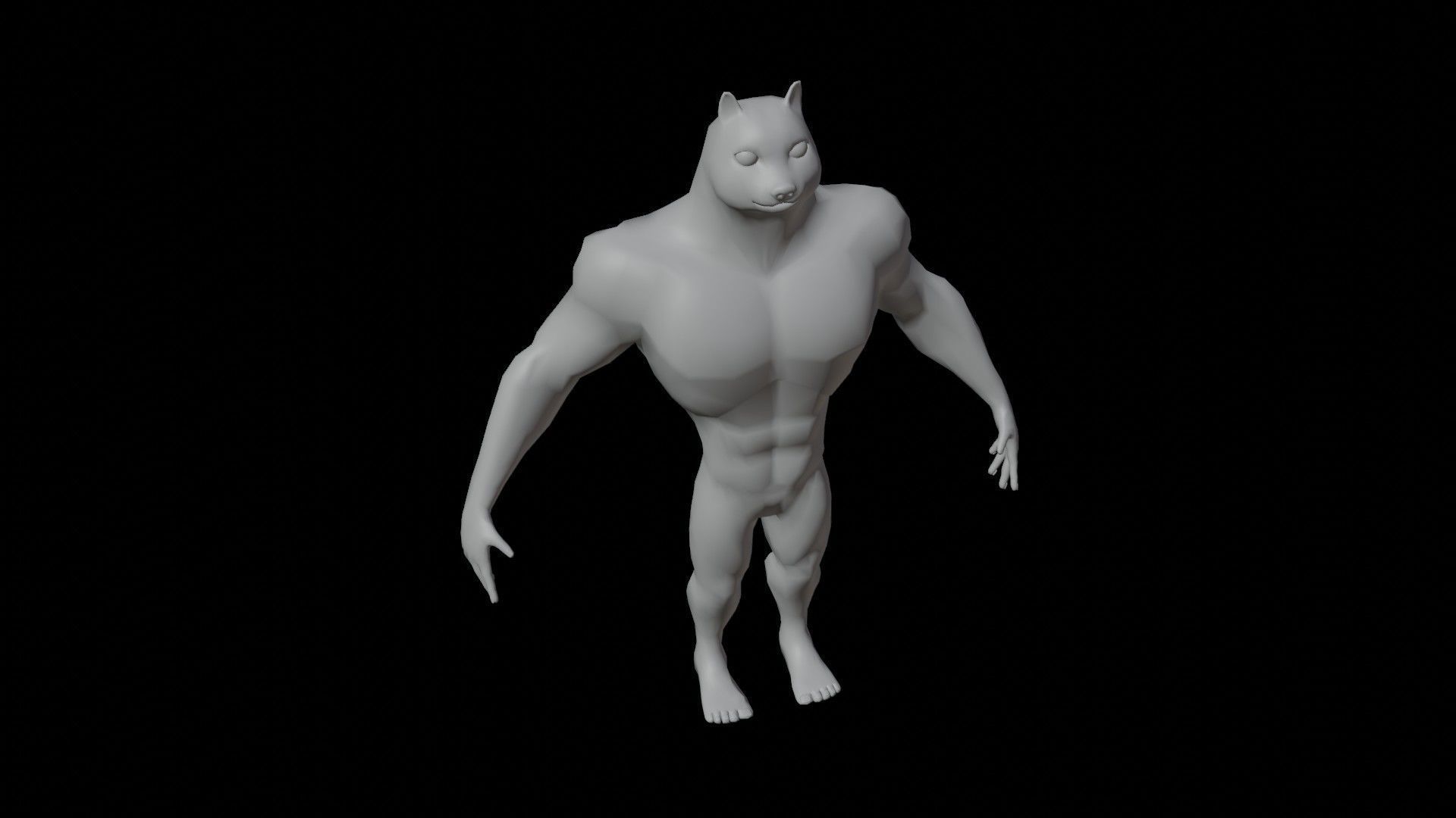 Doge Meme Low-poly 3D model Rigged Low-poly 3D model_19