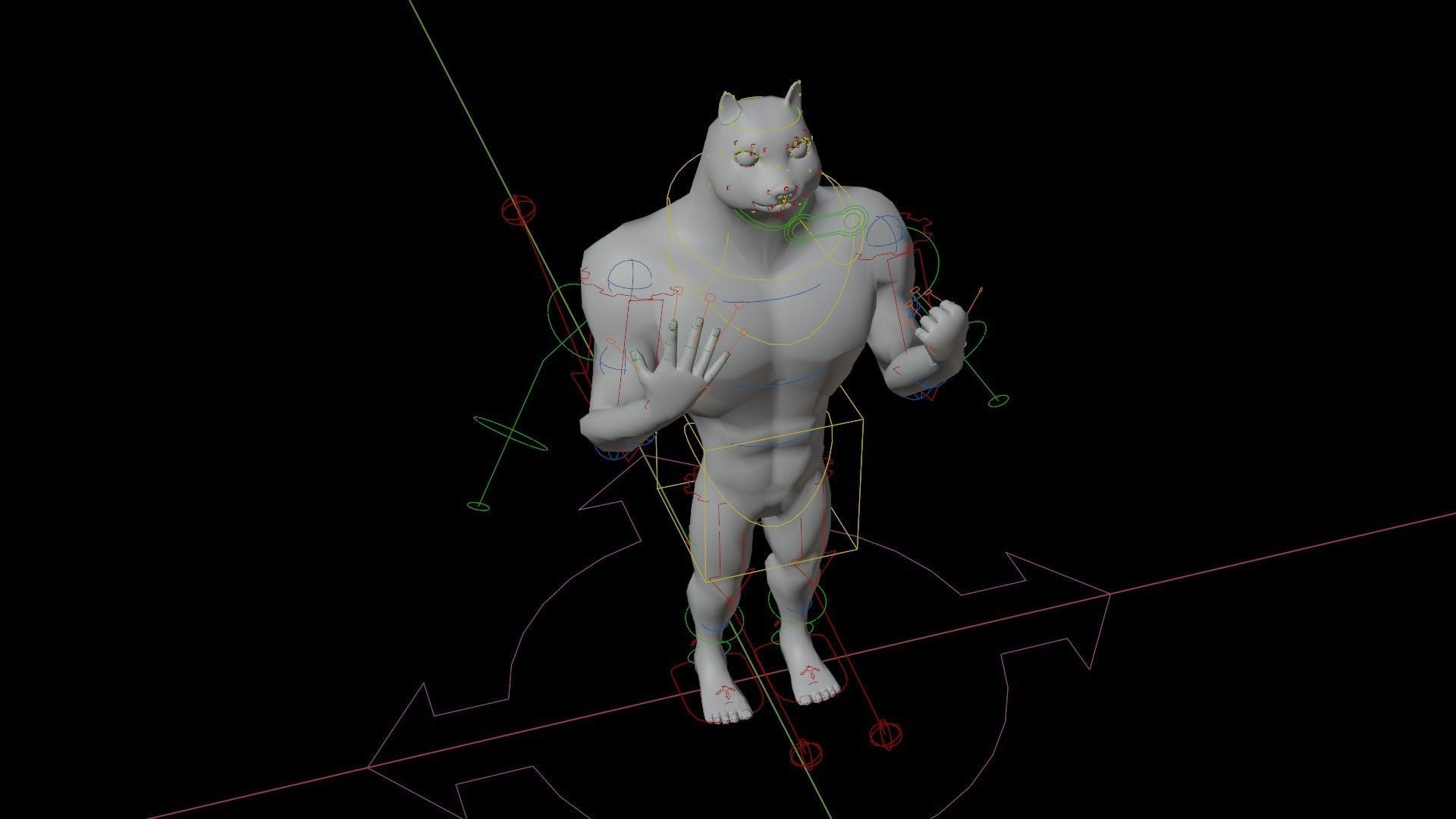 Doge Meme Low-poly 3D model Rigged Low-poly 3D model_17