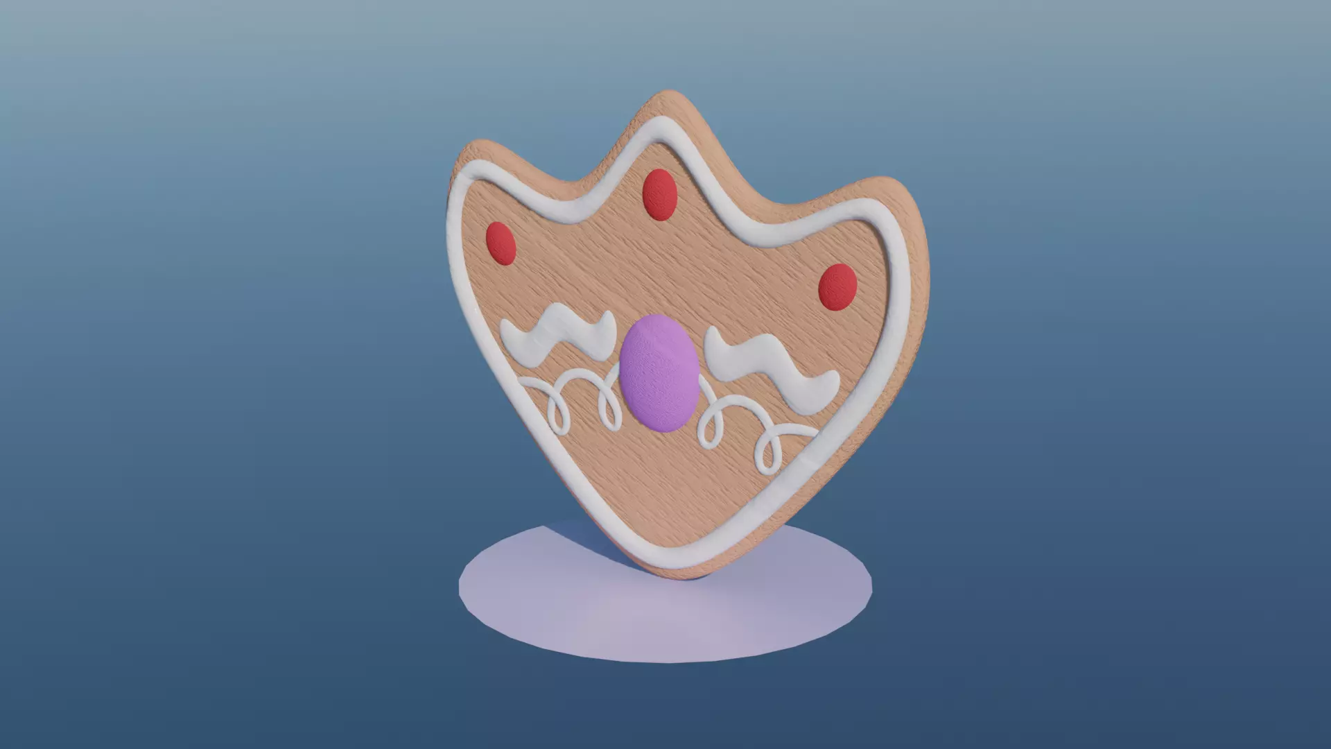 Gingerbread Shield Prop 3D model