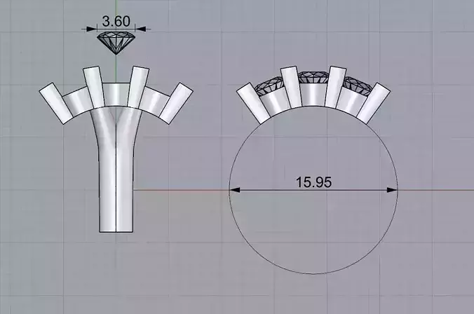 jewellery x3 stone setting