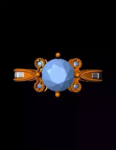 Diamond Solitaire Ring Jewellery for Women 3D print model