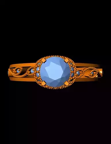 Diamond Solitaire Ring Jewellery for Women 3D print model