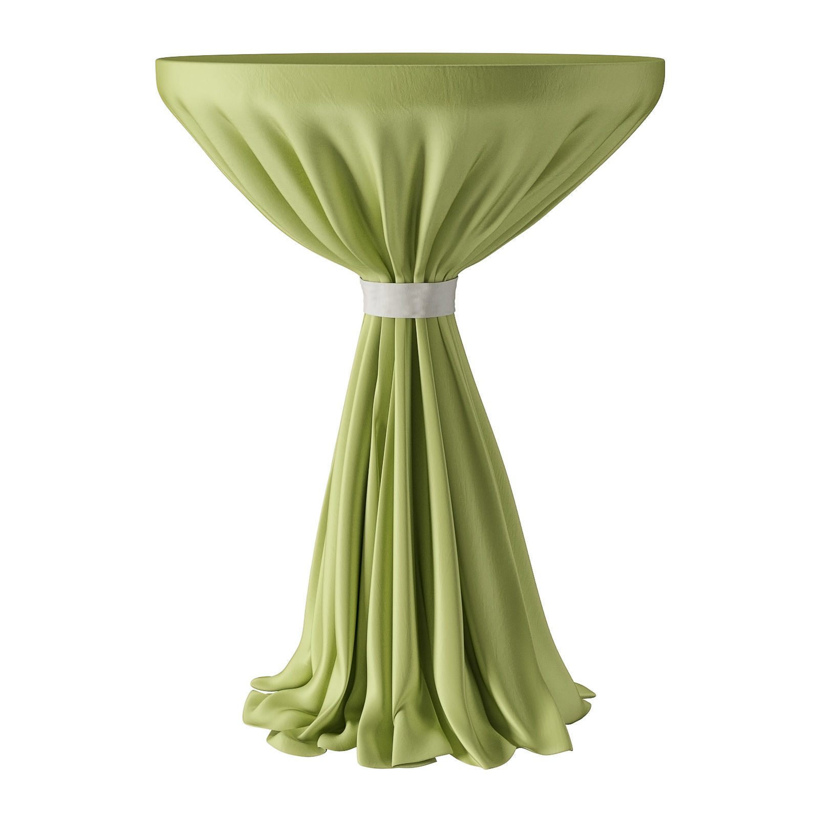 Cocktail table with tablecloth Low-poly 3D model_4