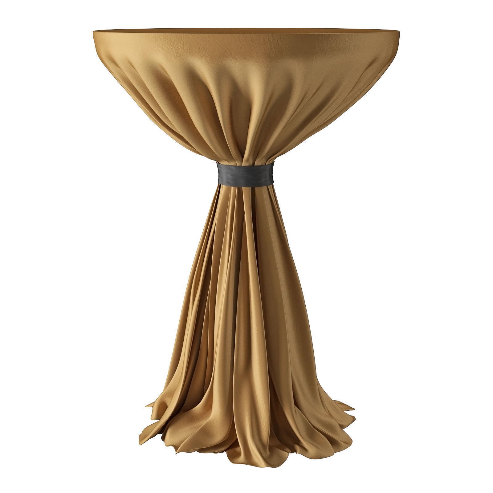 Cocktail table with tablecloth Low-poly 3D model_2