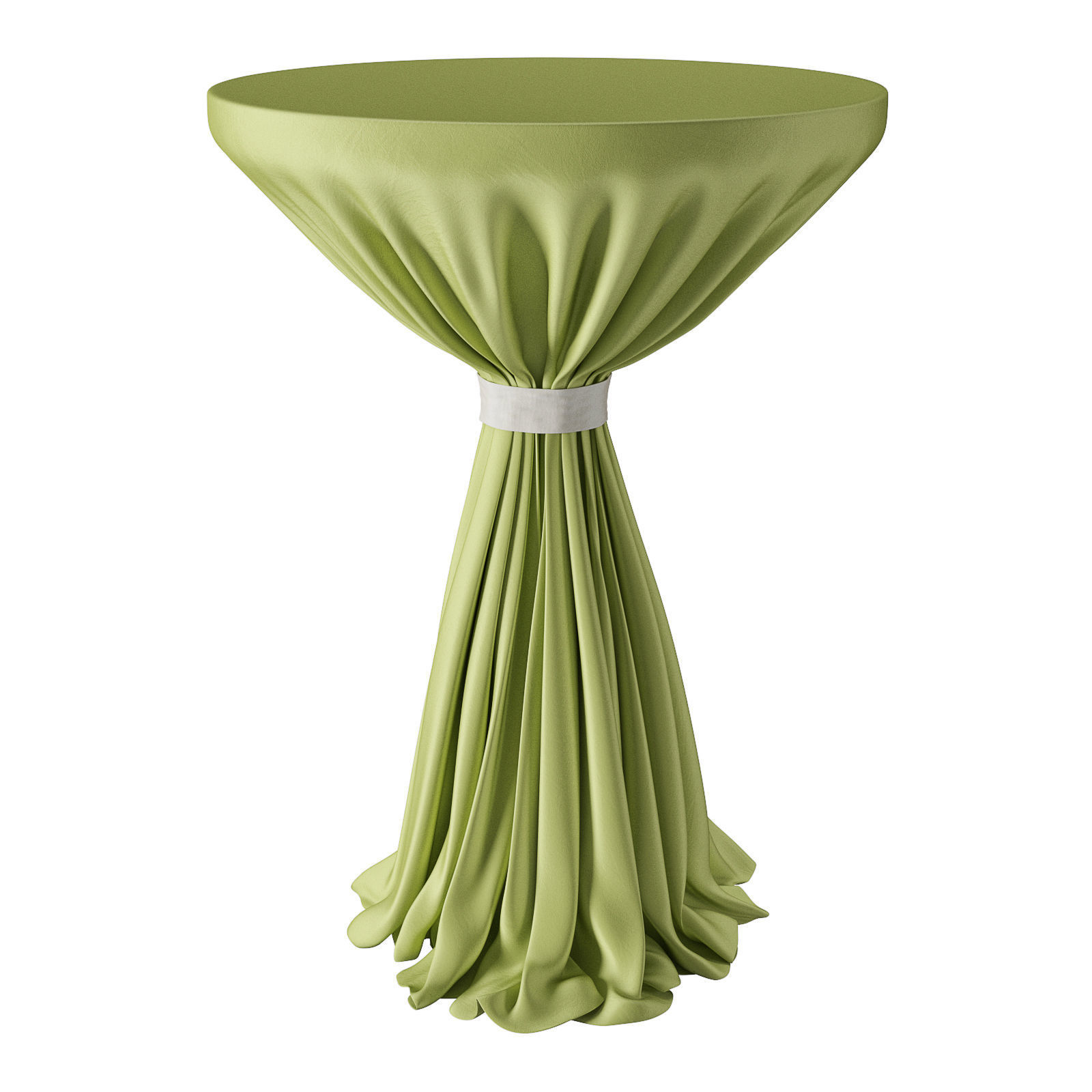 Cocktail table with tablecloth Low-poly 3D model_3