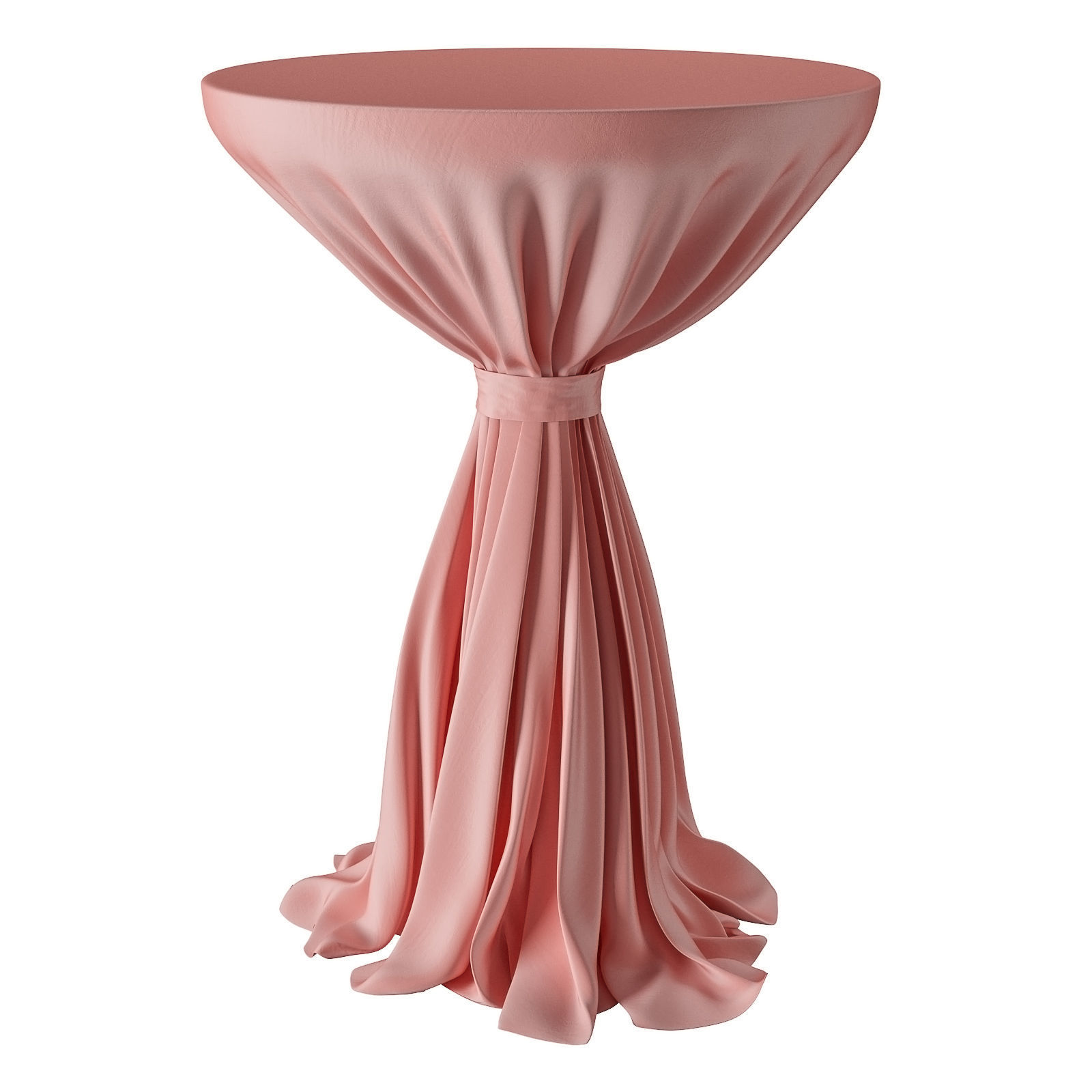 Cocktail table with tablecloth Low-poly 3D model_5