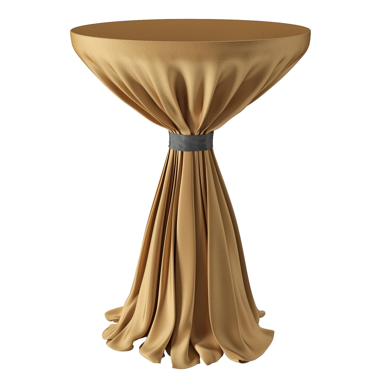 Cocktail table with tablecloth Low-poly 3D model_1