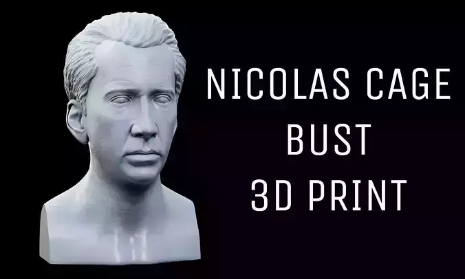 Nicolas Cage Bust 3D print model