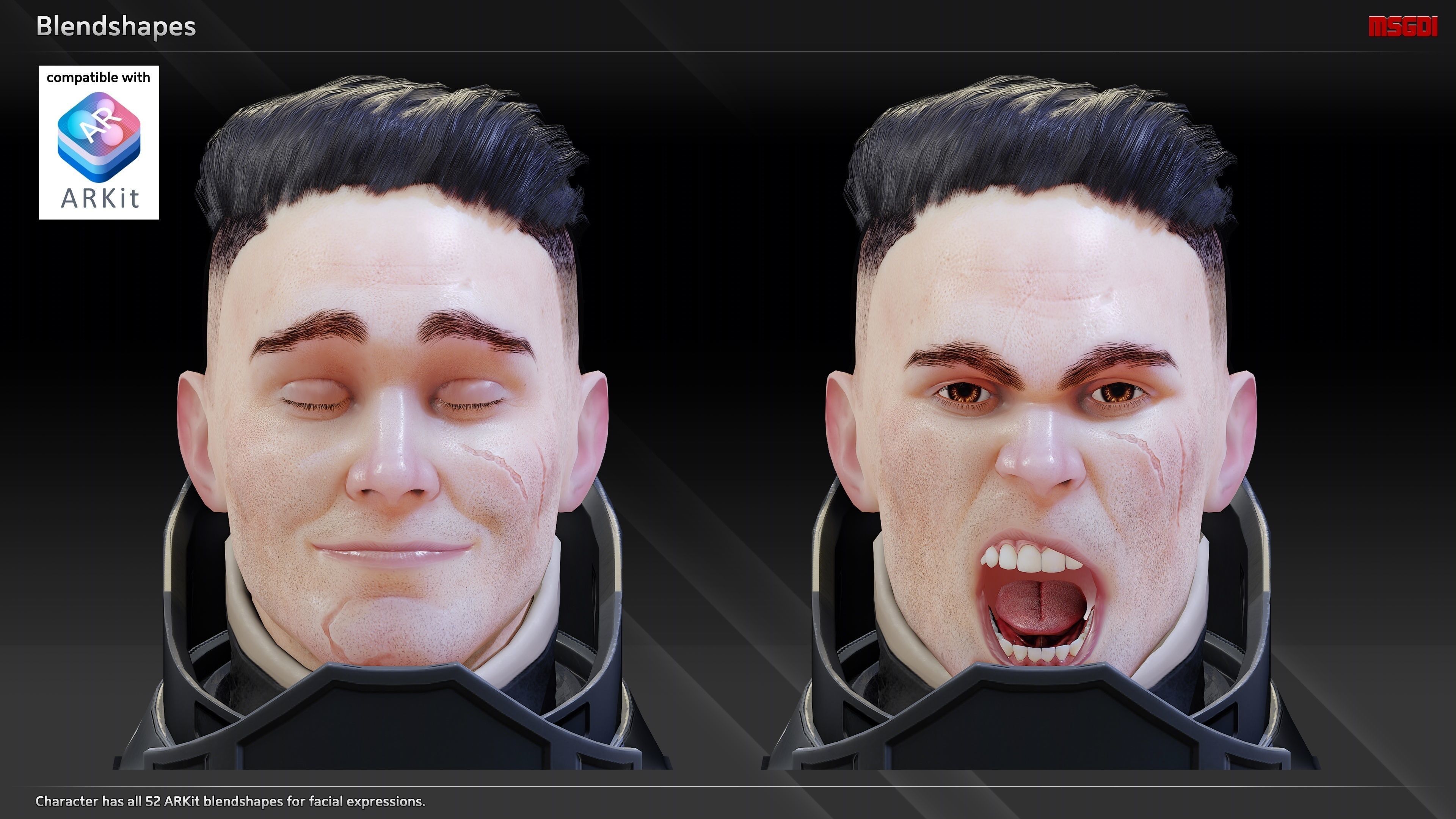 Scifi Heavy Soldier Max Low-poly 3D model_6