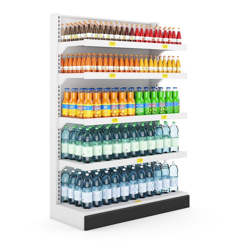 Supermarket Shelf 3D model_2