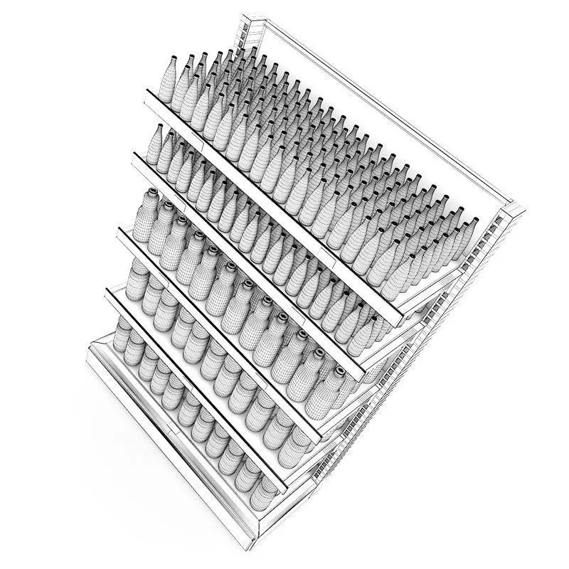 Supermarket Shelf 3D model_0