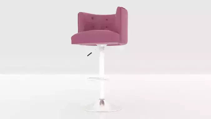 pink velvet stool