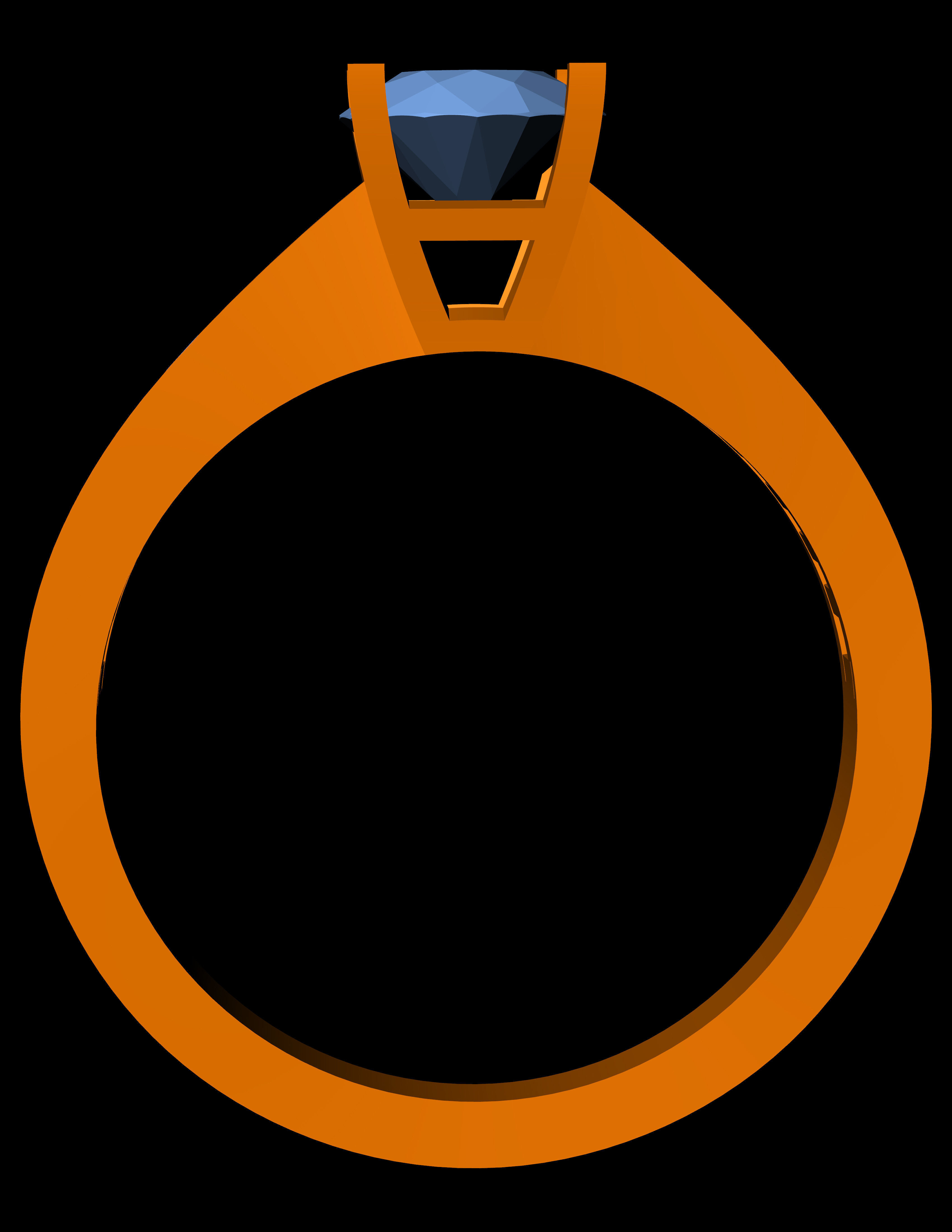 Diamond Solitaire Ring Jewellery for Women 3D print model 3D print model_1