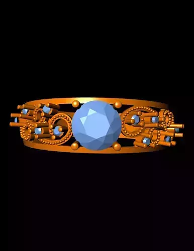 Diamond Solitaire Ring Jewellery for Women 3D print model