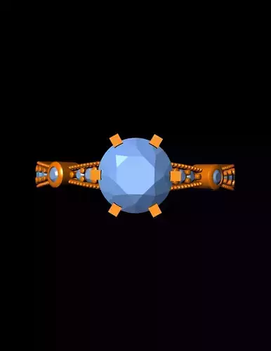 Diamond Solitaire Ring Jewellery for Women 3D print model