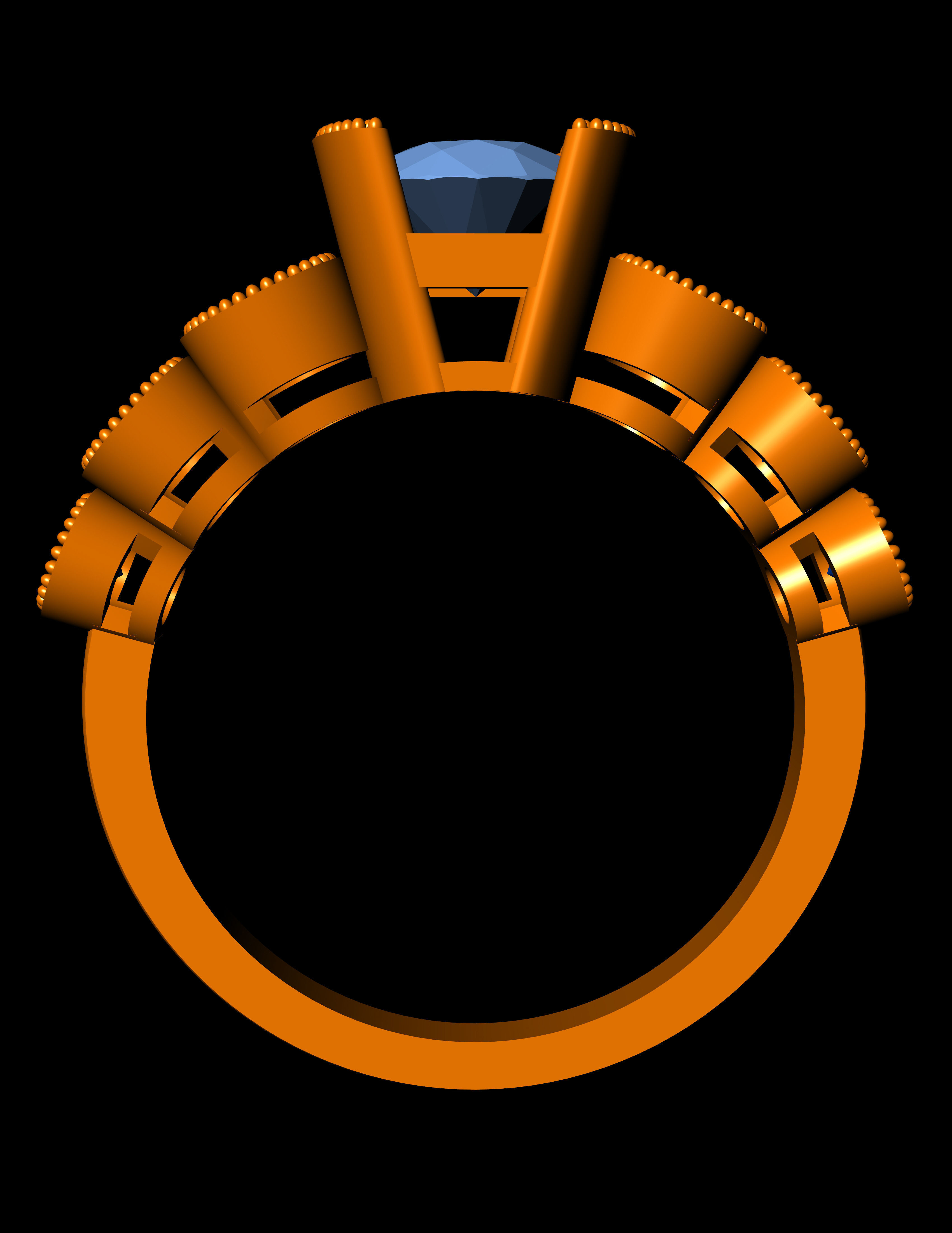 Diamond Solitaire Ring Jewellery for Women 3D print model 3D print model_1