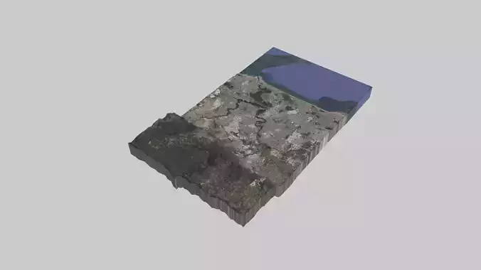 Perth City Low-poly 3D model