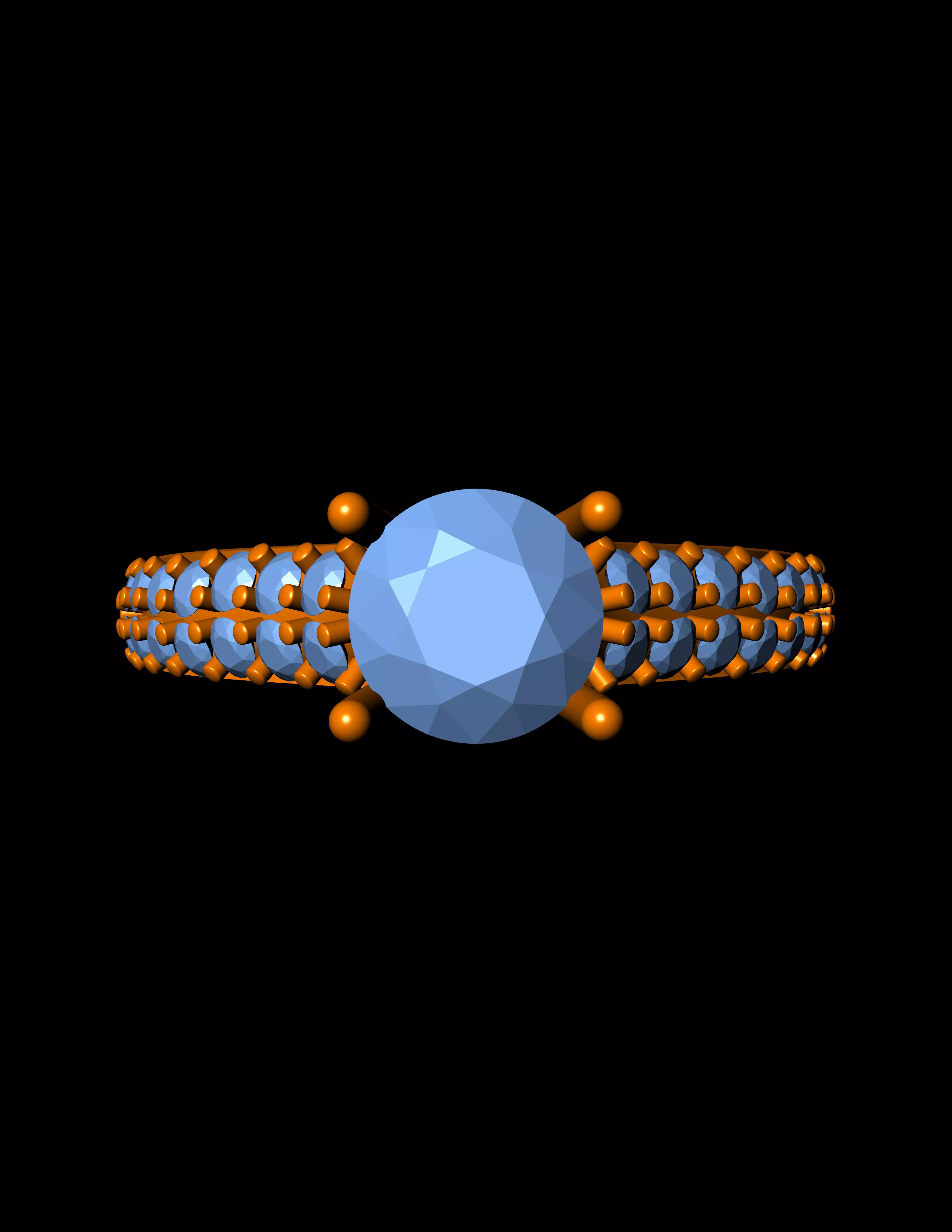 Diamond Solitaire Ring Jewellery for Women 3D print model 3D print model_0