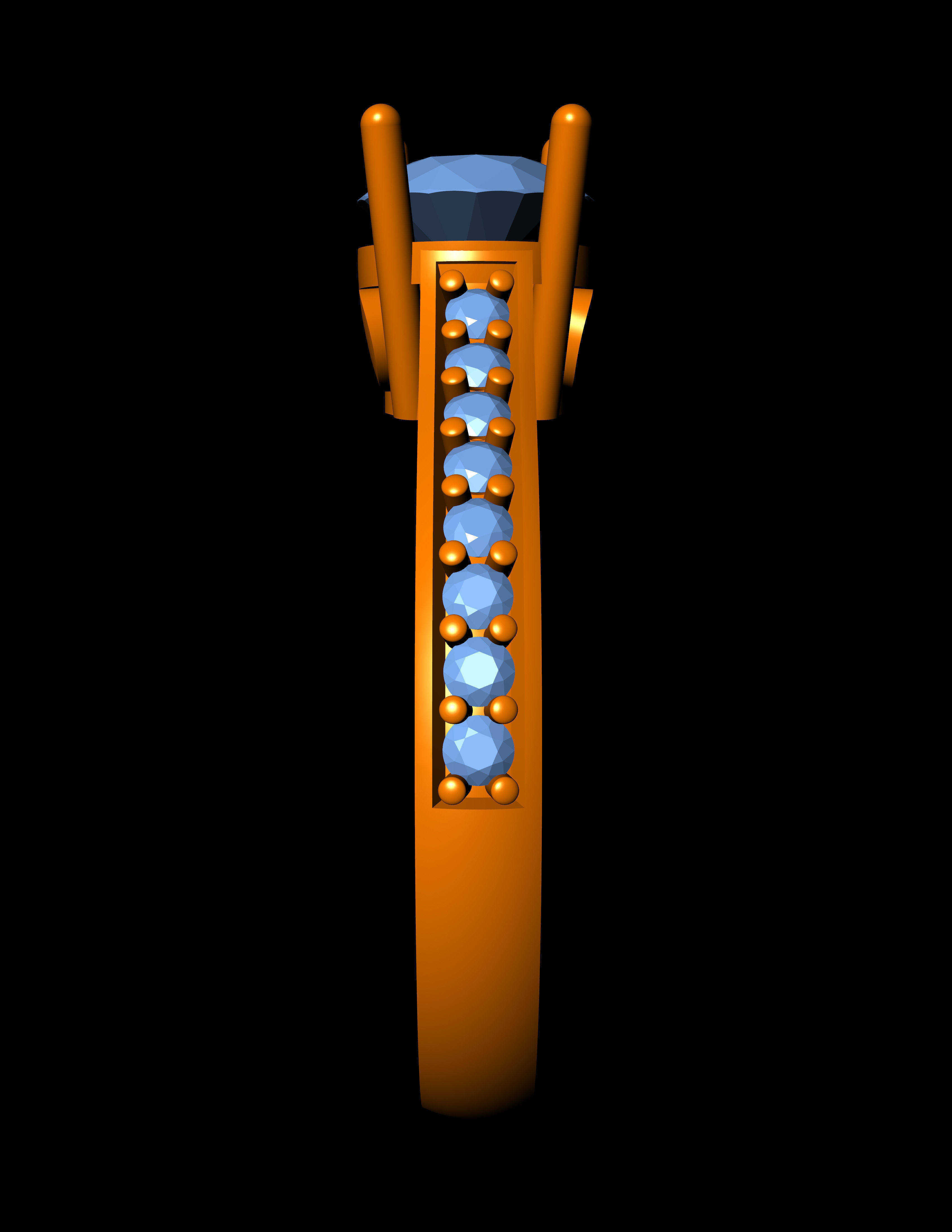 Diamond Solitaire Ring Jewellery for Women 3D print model 3D print model_2