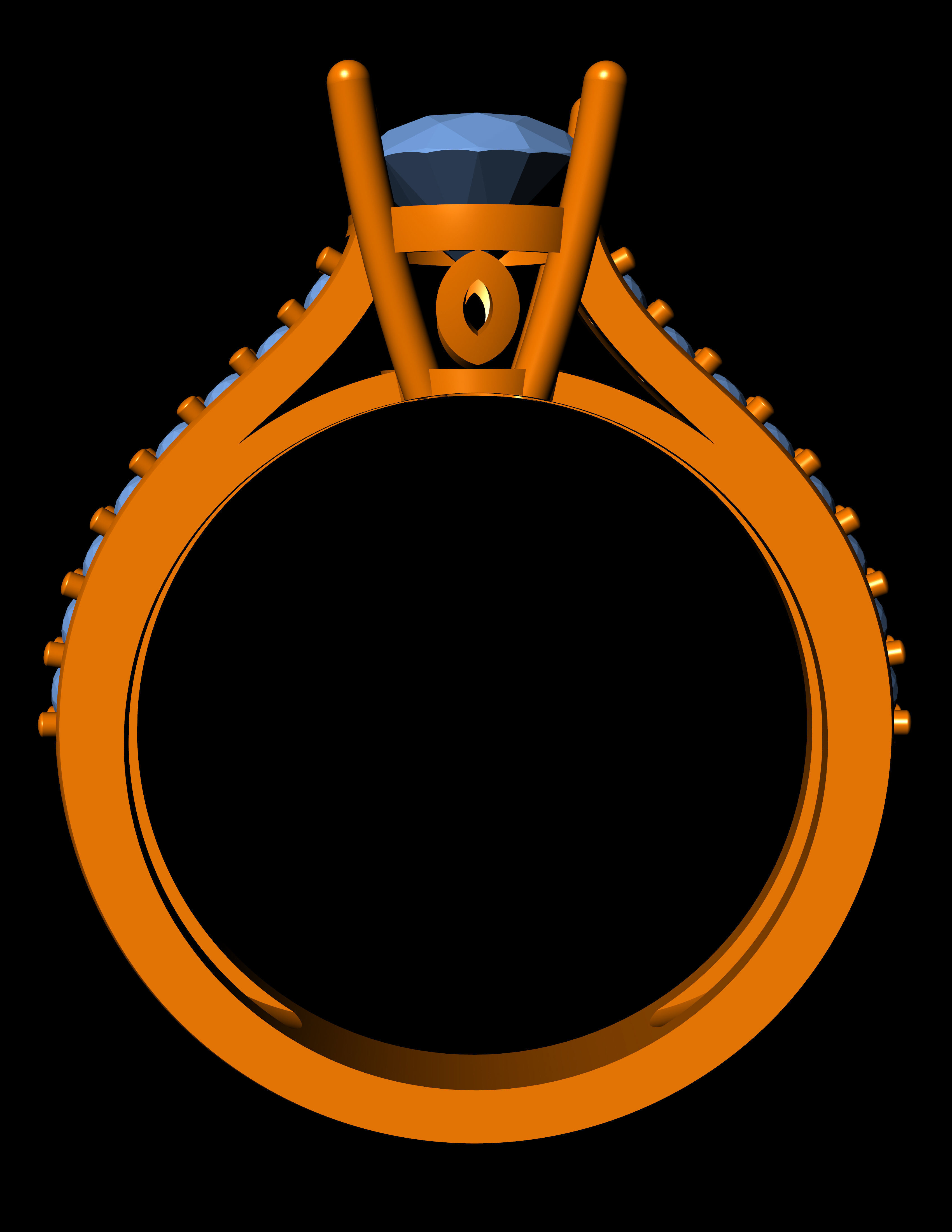 Diamond Solitaire Ring Jewellery for Women 3D print model 3D print model_1