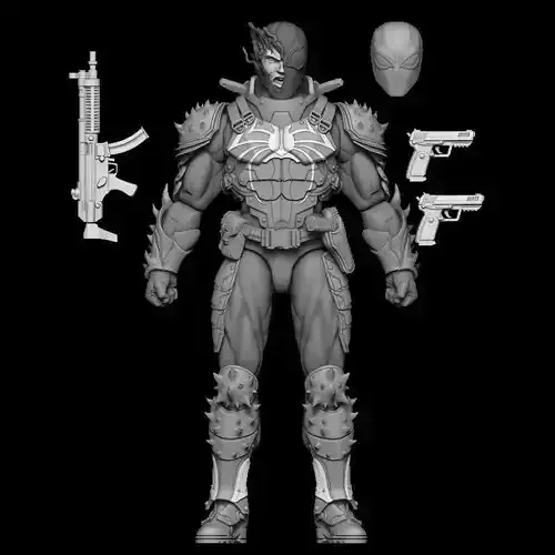 AGENT VENOM HEAD ARMOR AND GUNS