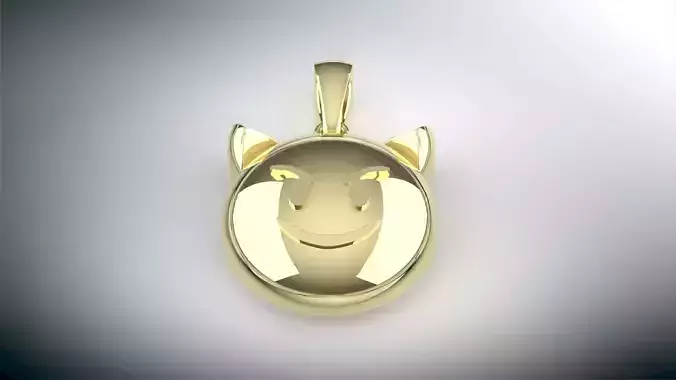 Medalla de emoji diablito - Little devil emoji pendant
