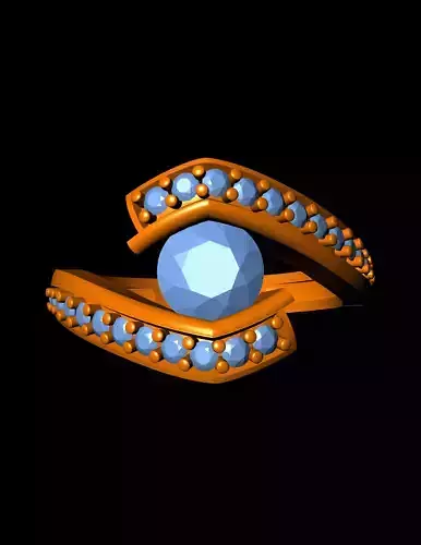 Diamond Solitaire Ring Jewellery for Women 3D print model