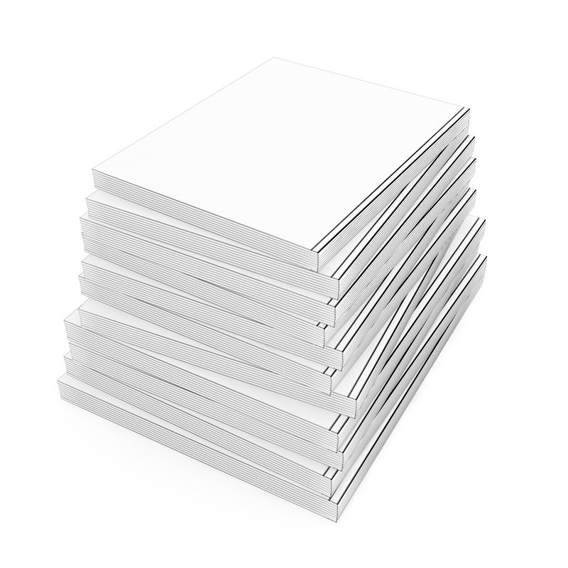 Books Set stack of boxes 3D model_1