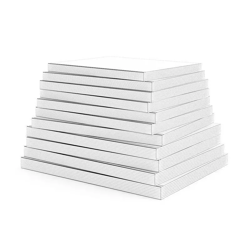 Books Set stack of boxes 3D model_0