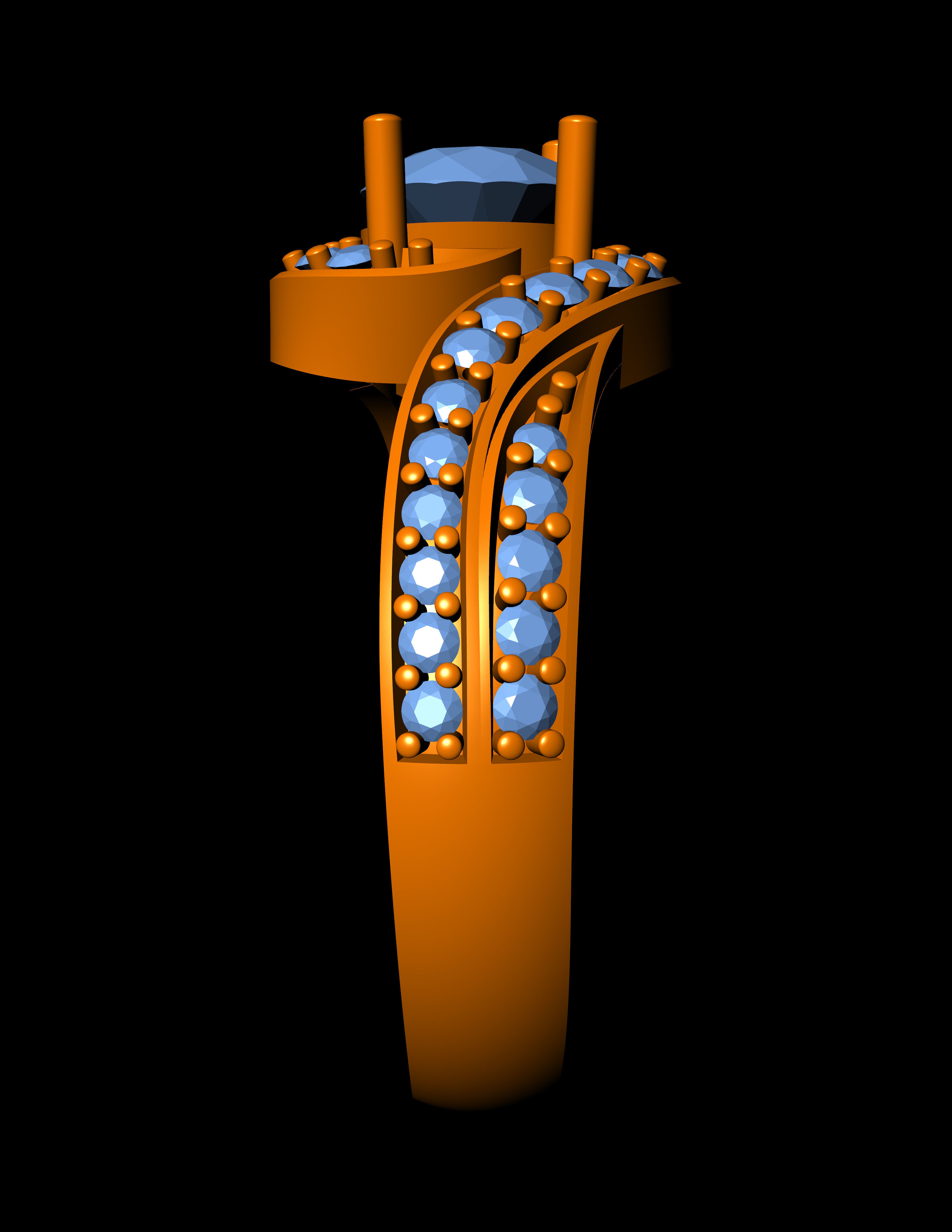 Diamond Solitaire Ring Jewellery for Women 3D print model 3D print model_1