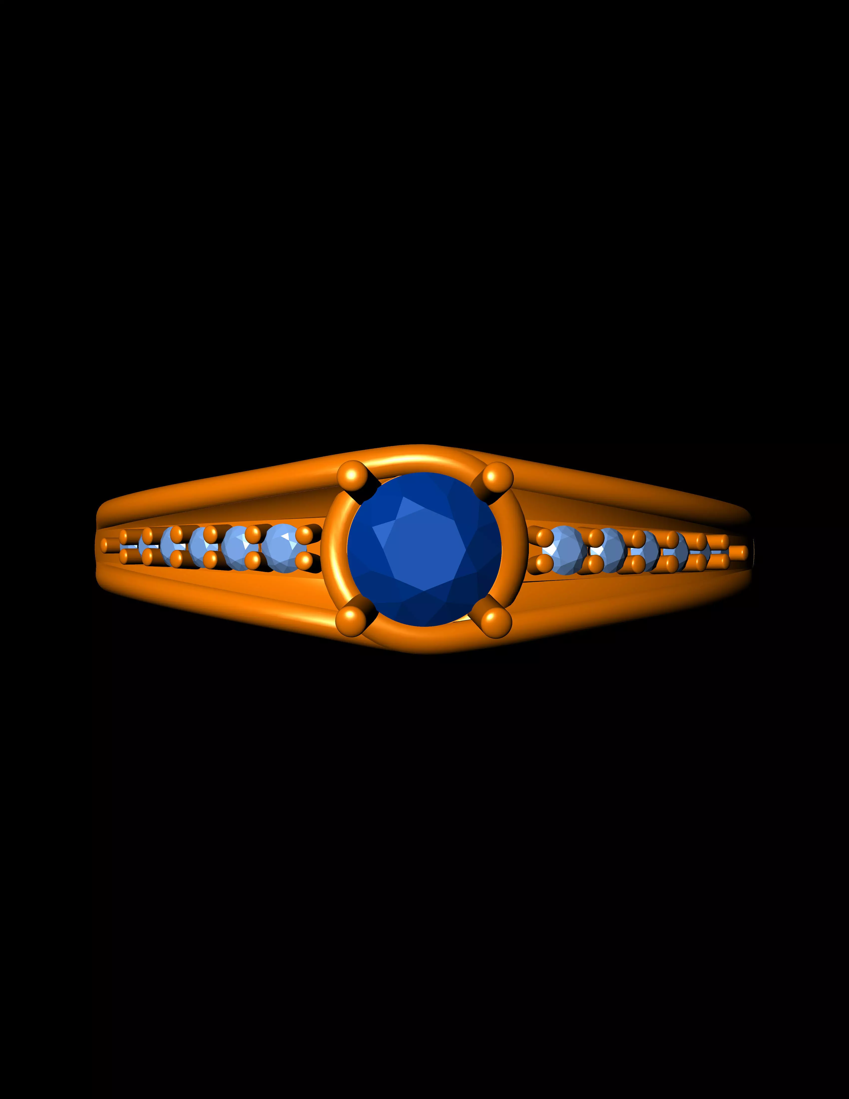 Diamond Solitaire Ring Jewellery for Women 3D print model 3D print model_0