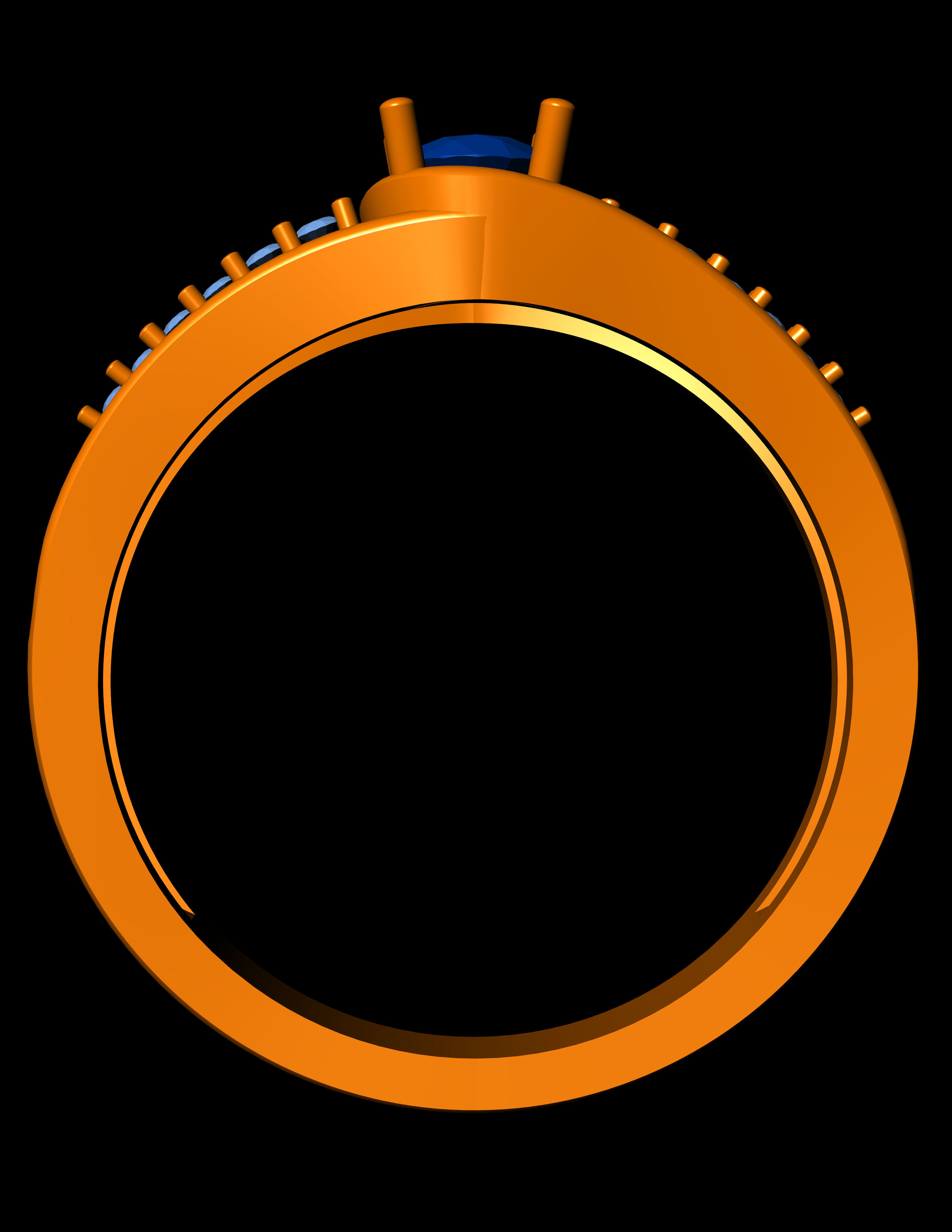 Diamond Solitaire Ring Jewellery for Women 3D print model 3D print model_1