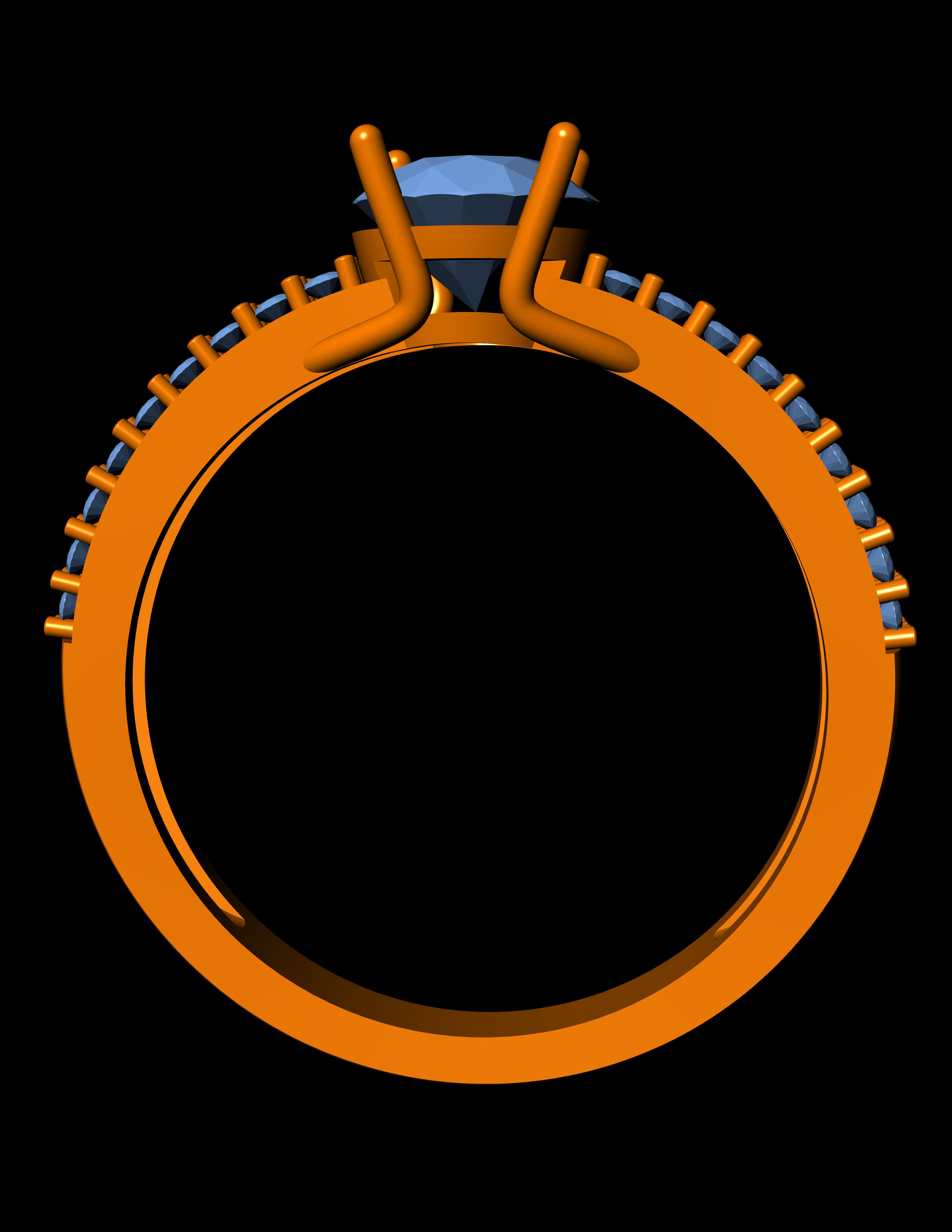 Diamond Solitaire Ring Jewellery for Women 3D print model 3D print model_2