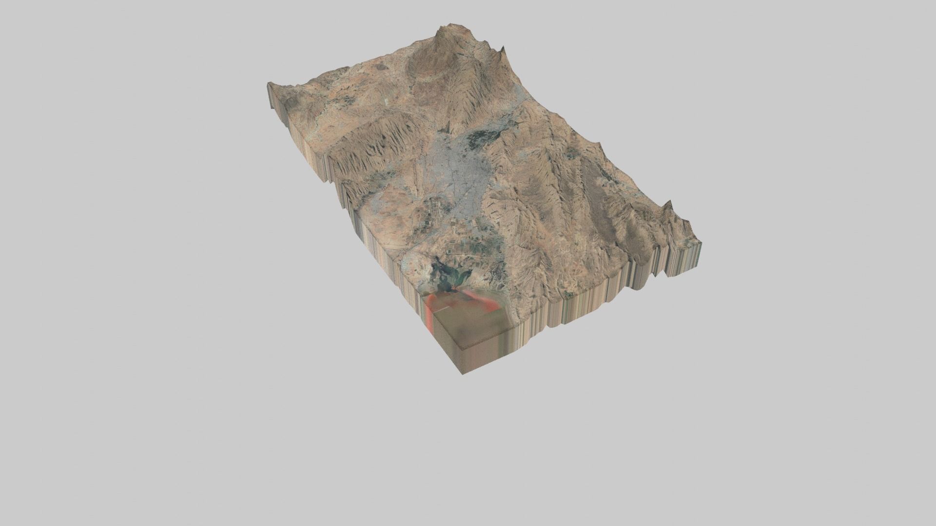 Shiraz City Low-poly 3D model_1