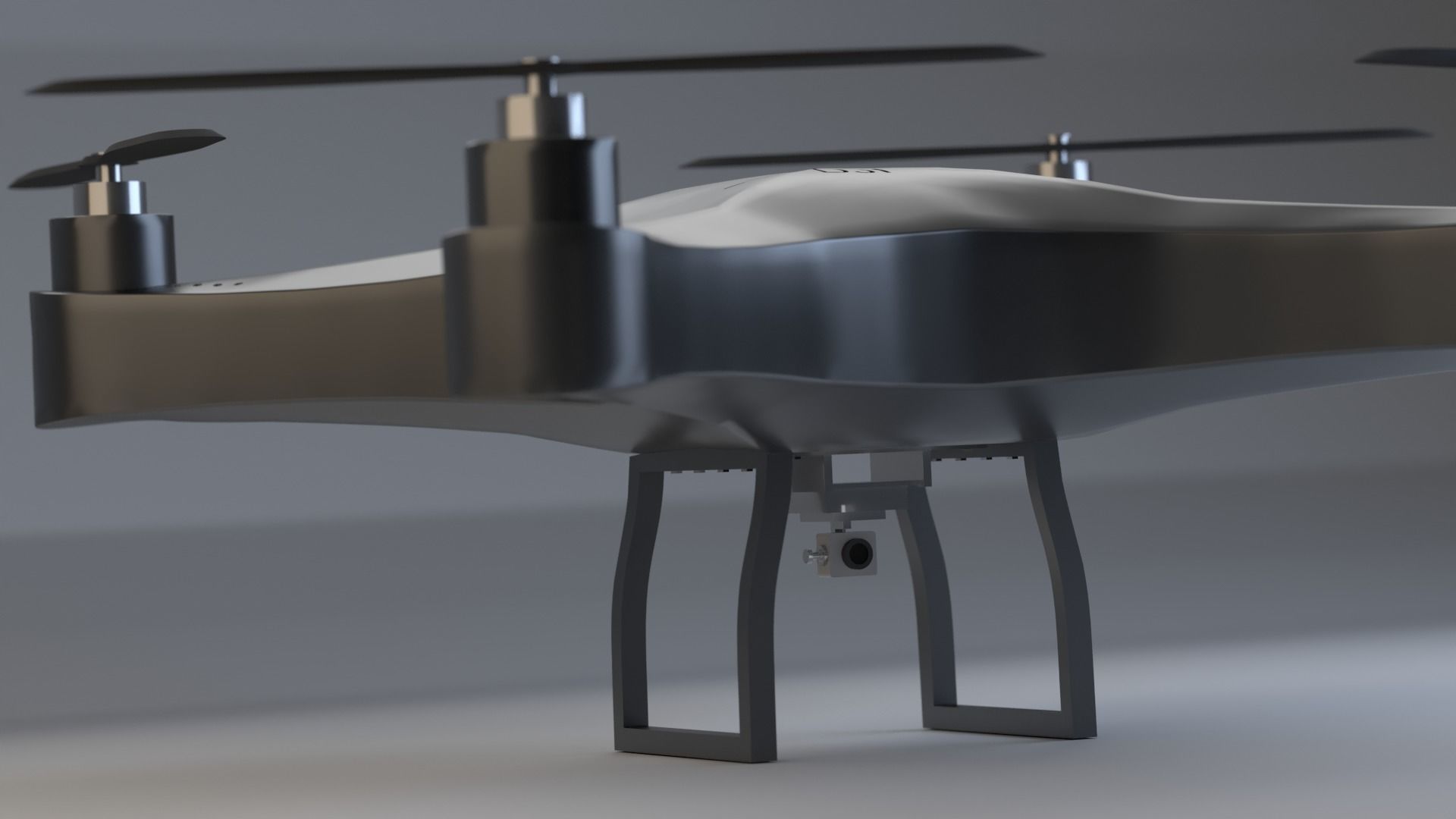 High-Quality 3D Model of a Drone Low-poly 3D model_3
