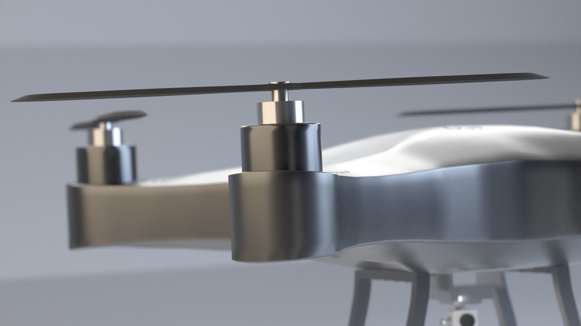 High-Quality 3D Model of a Drone Low-poly 3D model_2