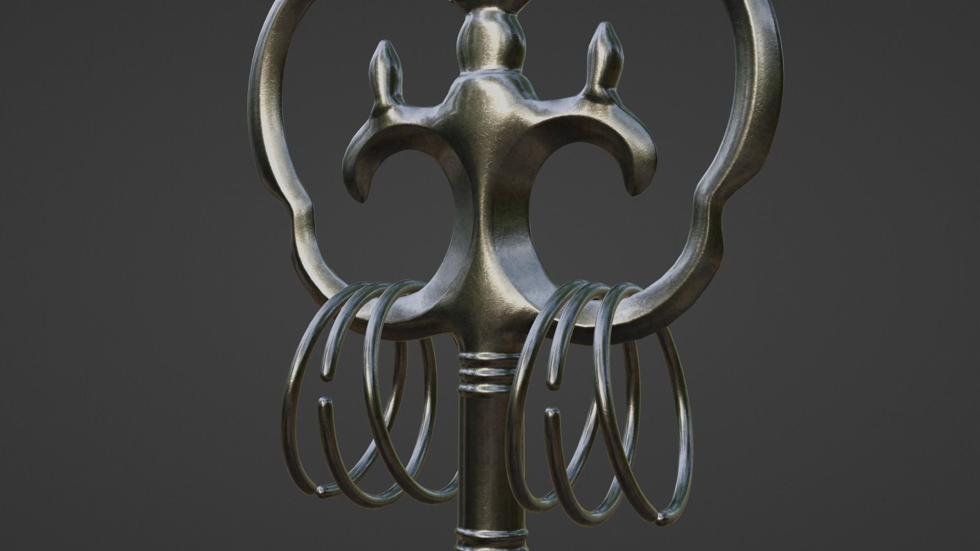 Japanese Priest Staff 3D model_19