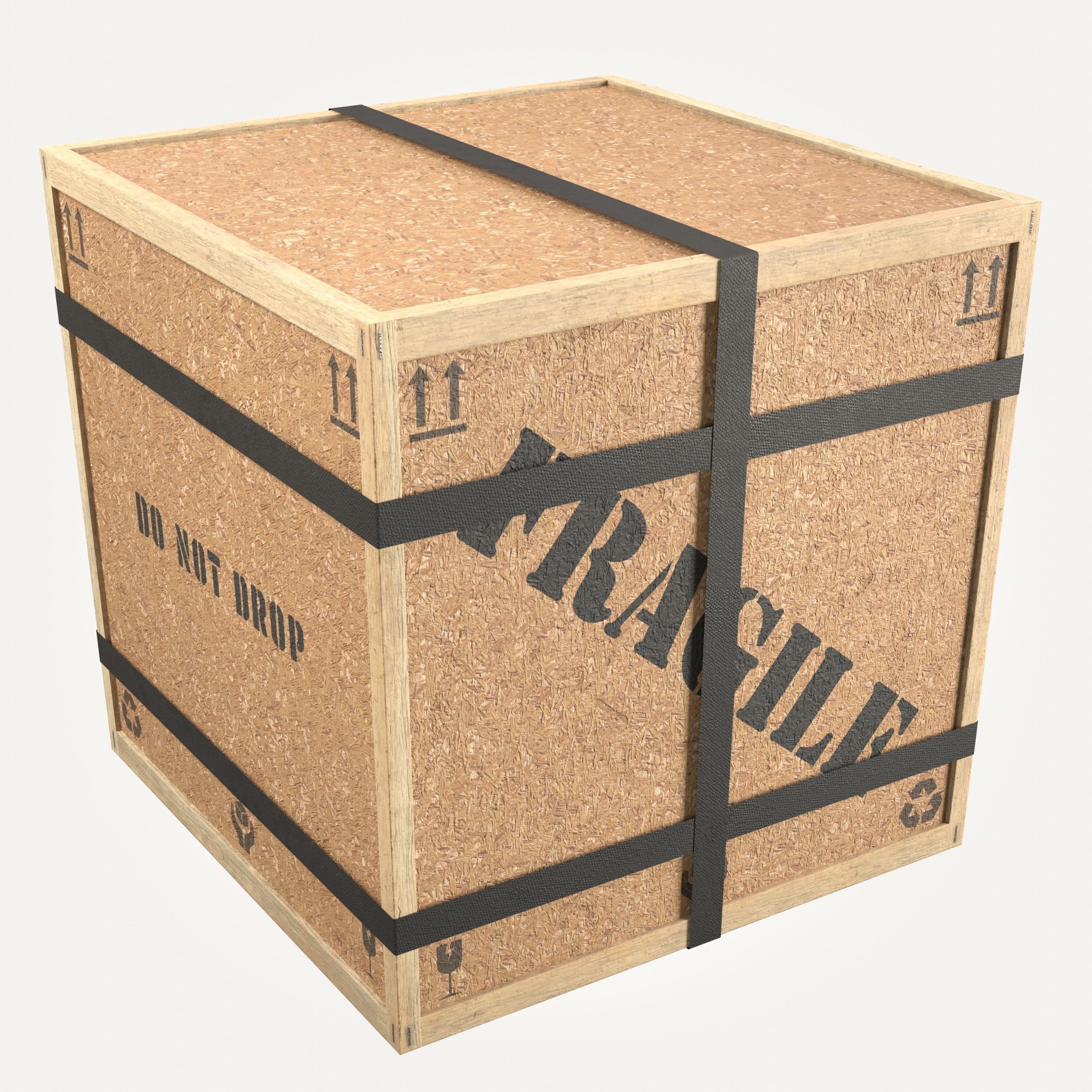 Collection of Chipboard boxes Low-poly 3D model_8