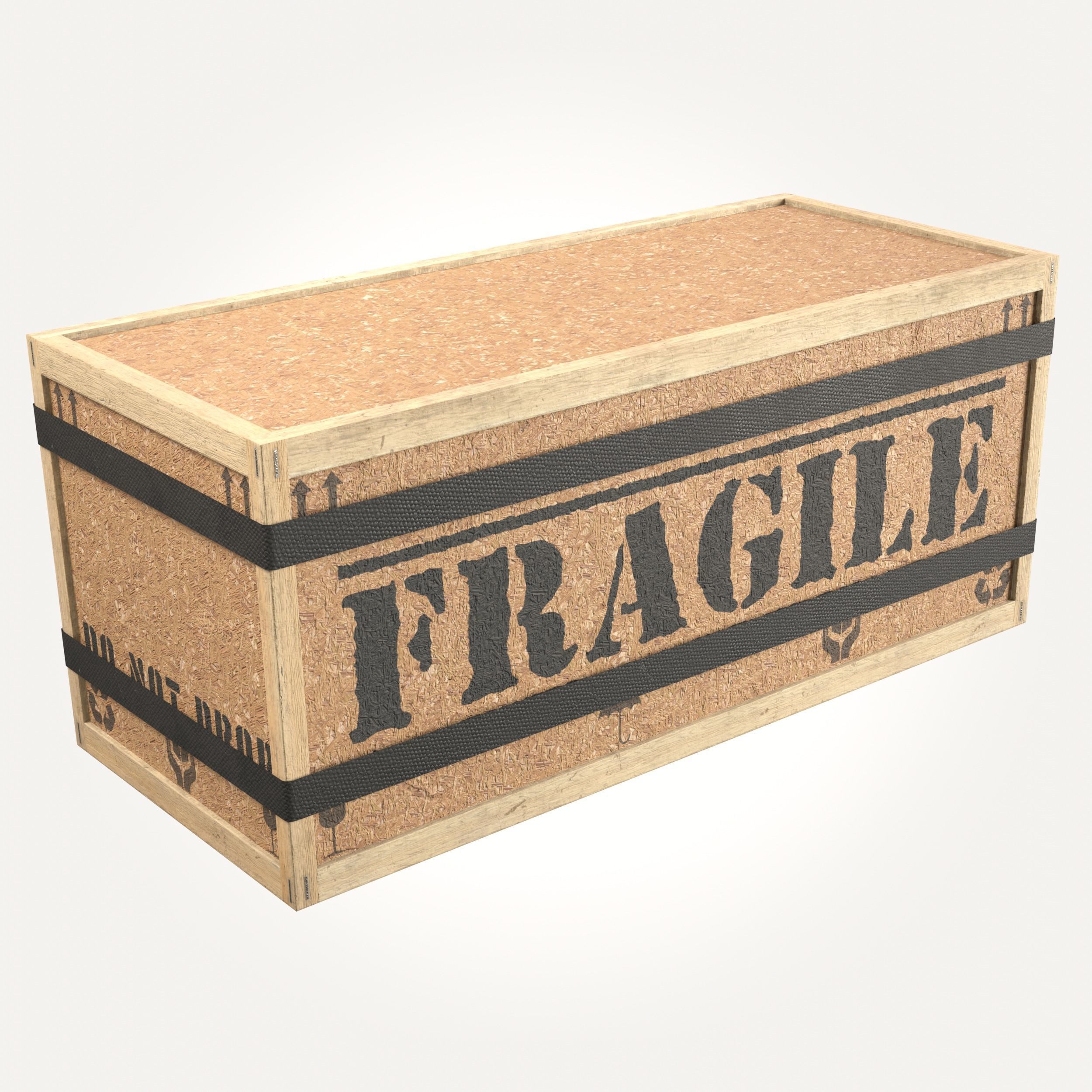 Collection of Chipboard boxes Low-poly 3D model_11