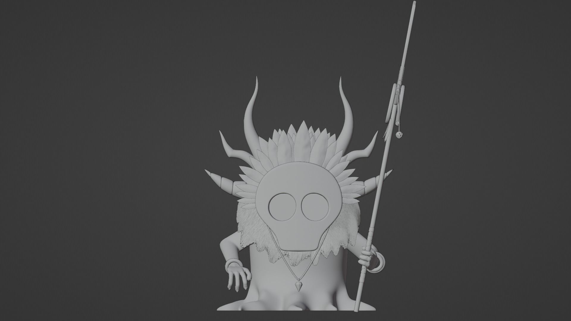 High Poly Shaman 3D model_4