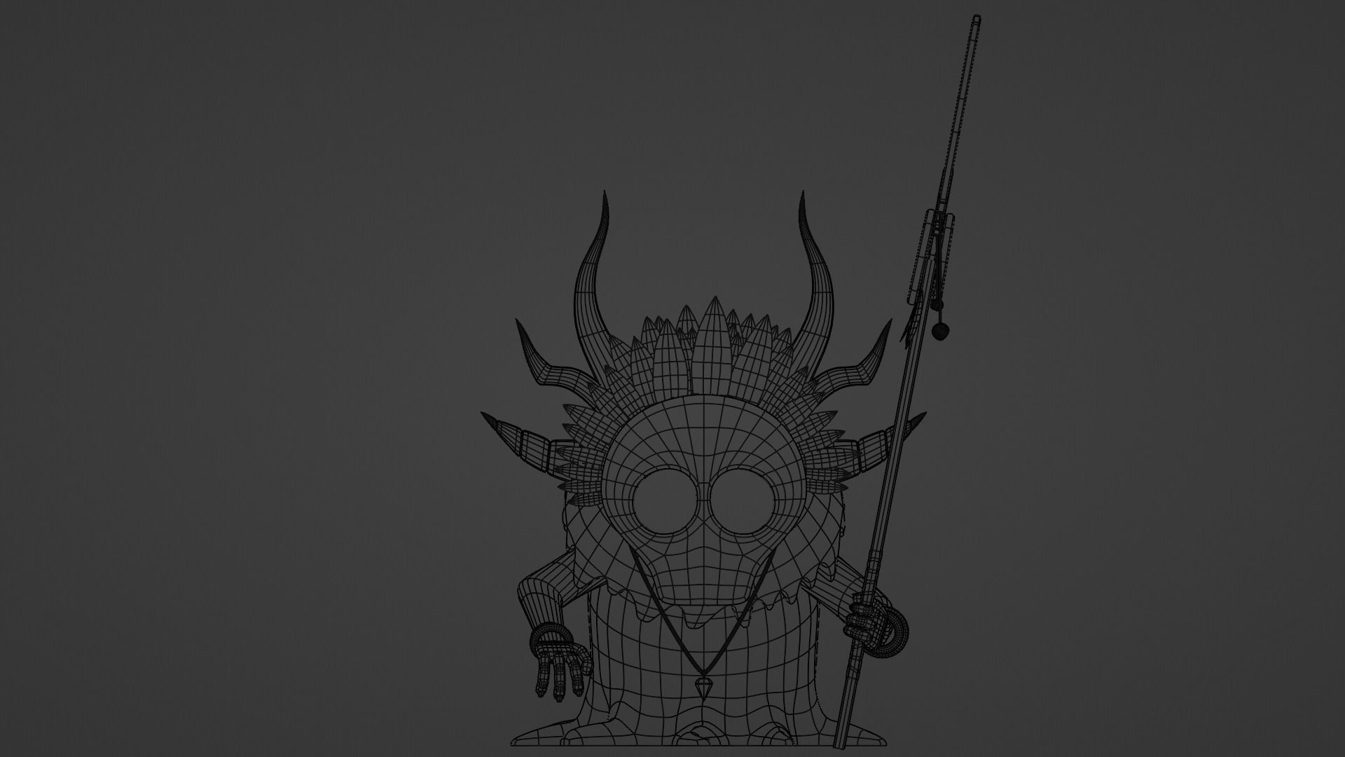 High Poly Shaman 3D model_7