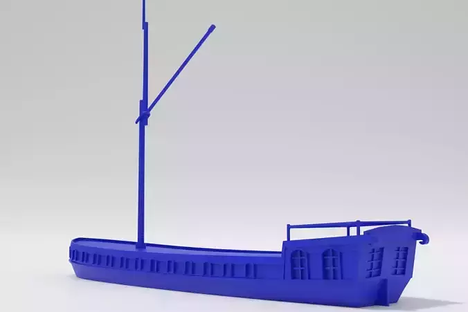 dutch river barge 3d print 