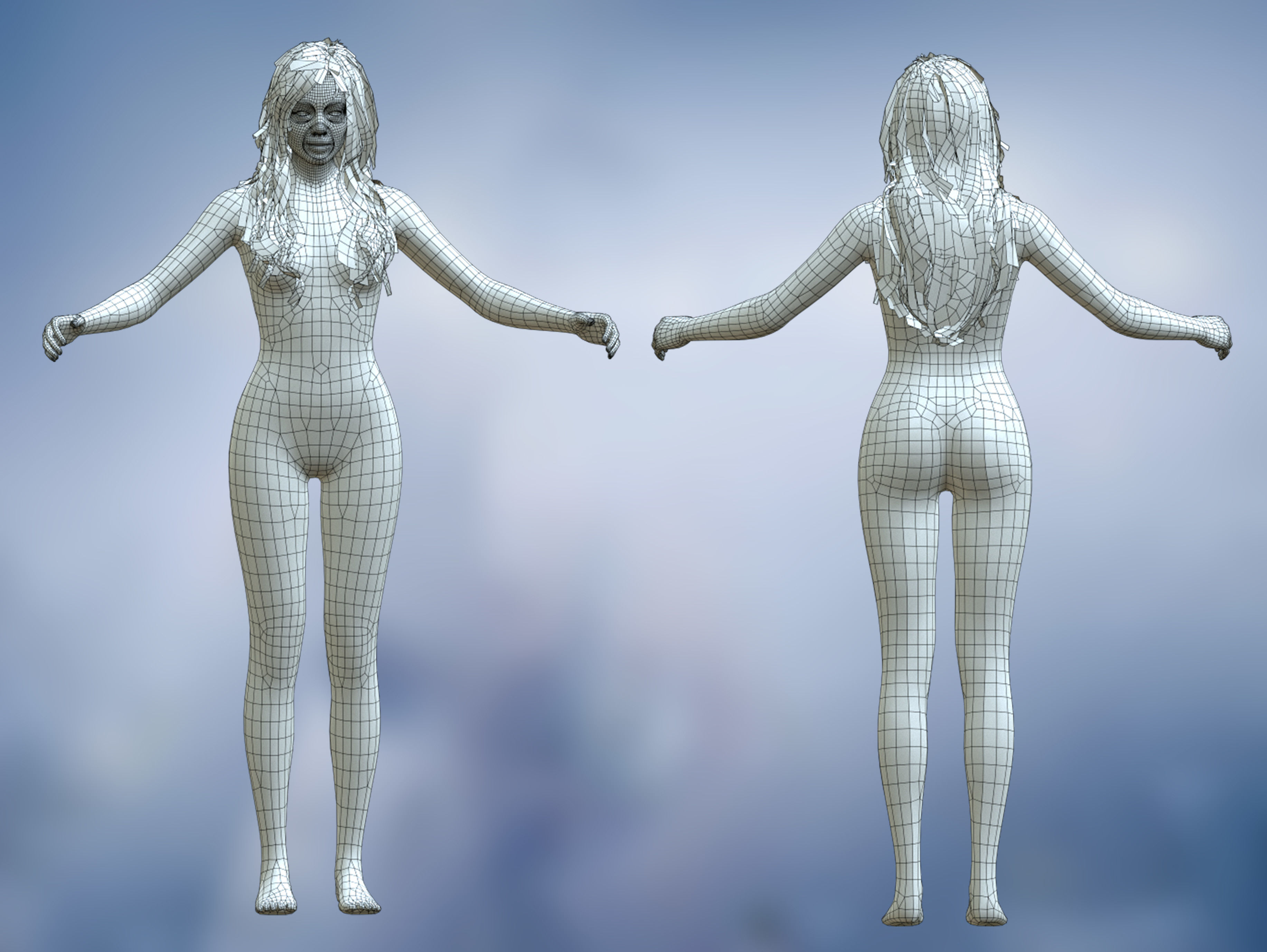 Barbie Low-poly 3D model_18