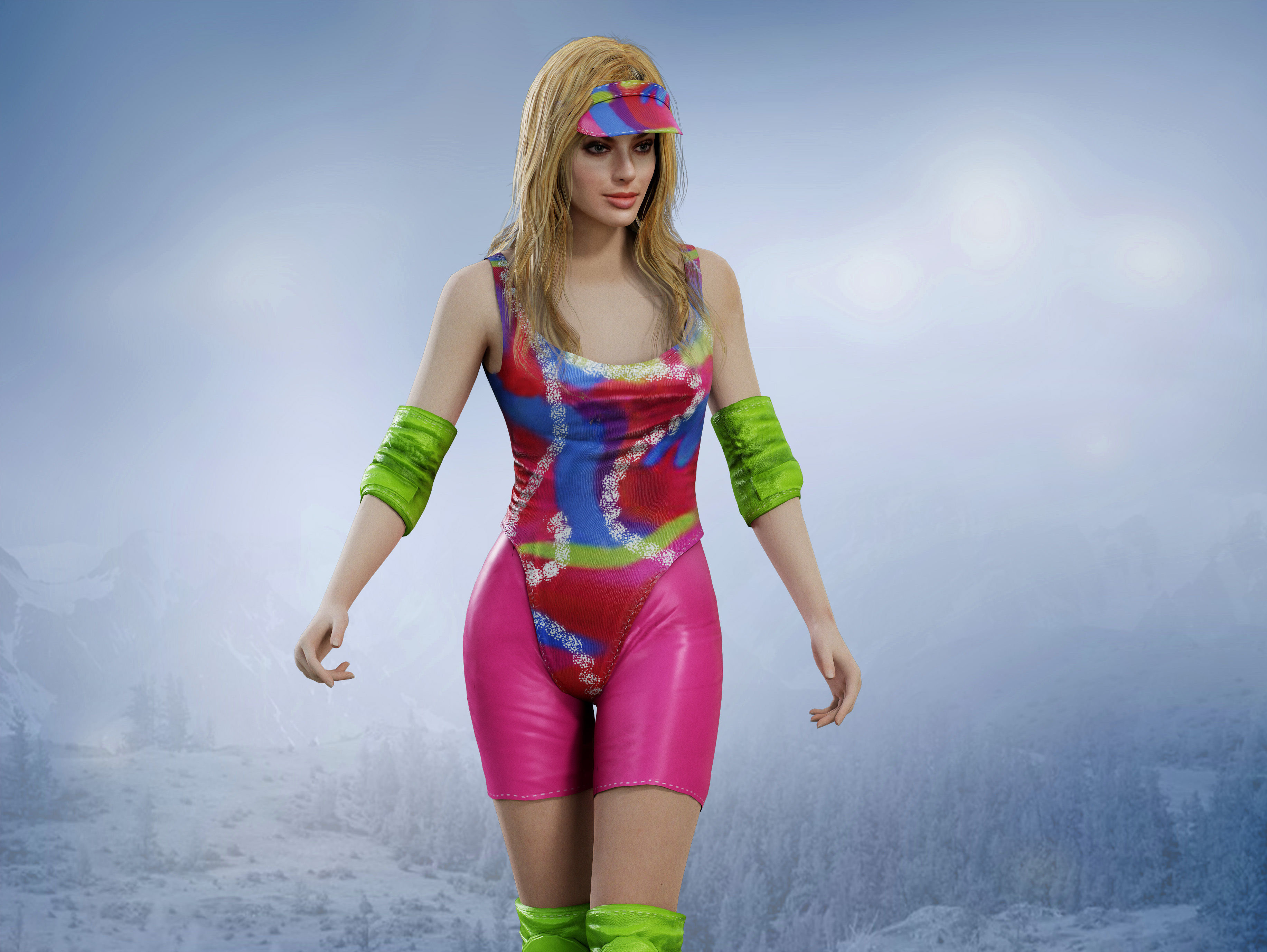 Barbie Low-poly 3D model_2