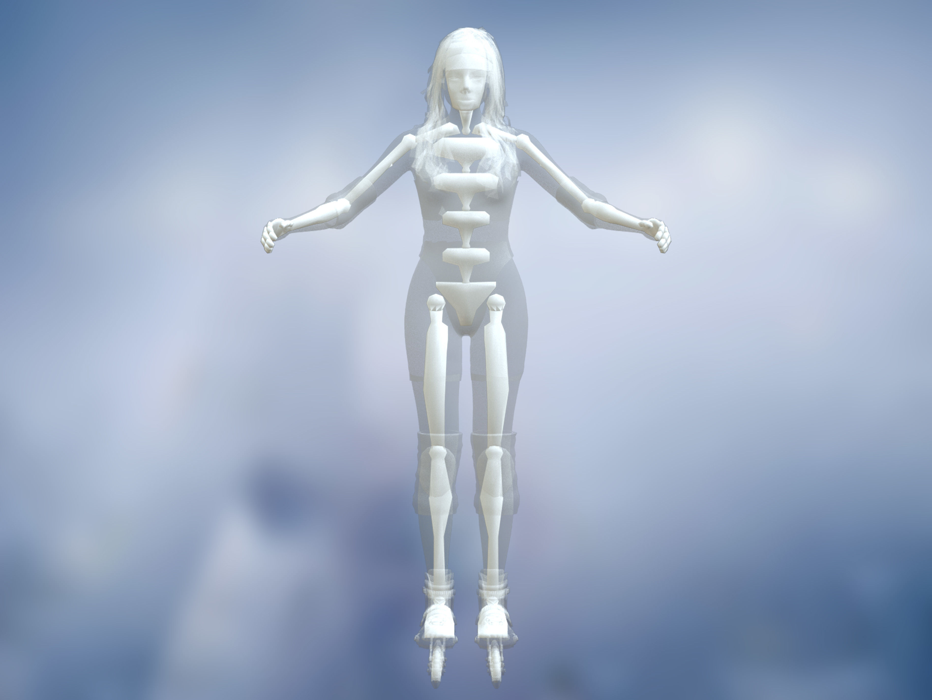 Barbie Low-poly 3D model_16