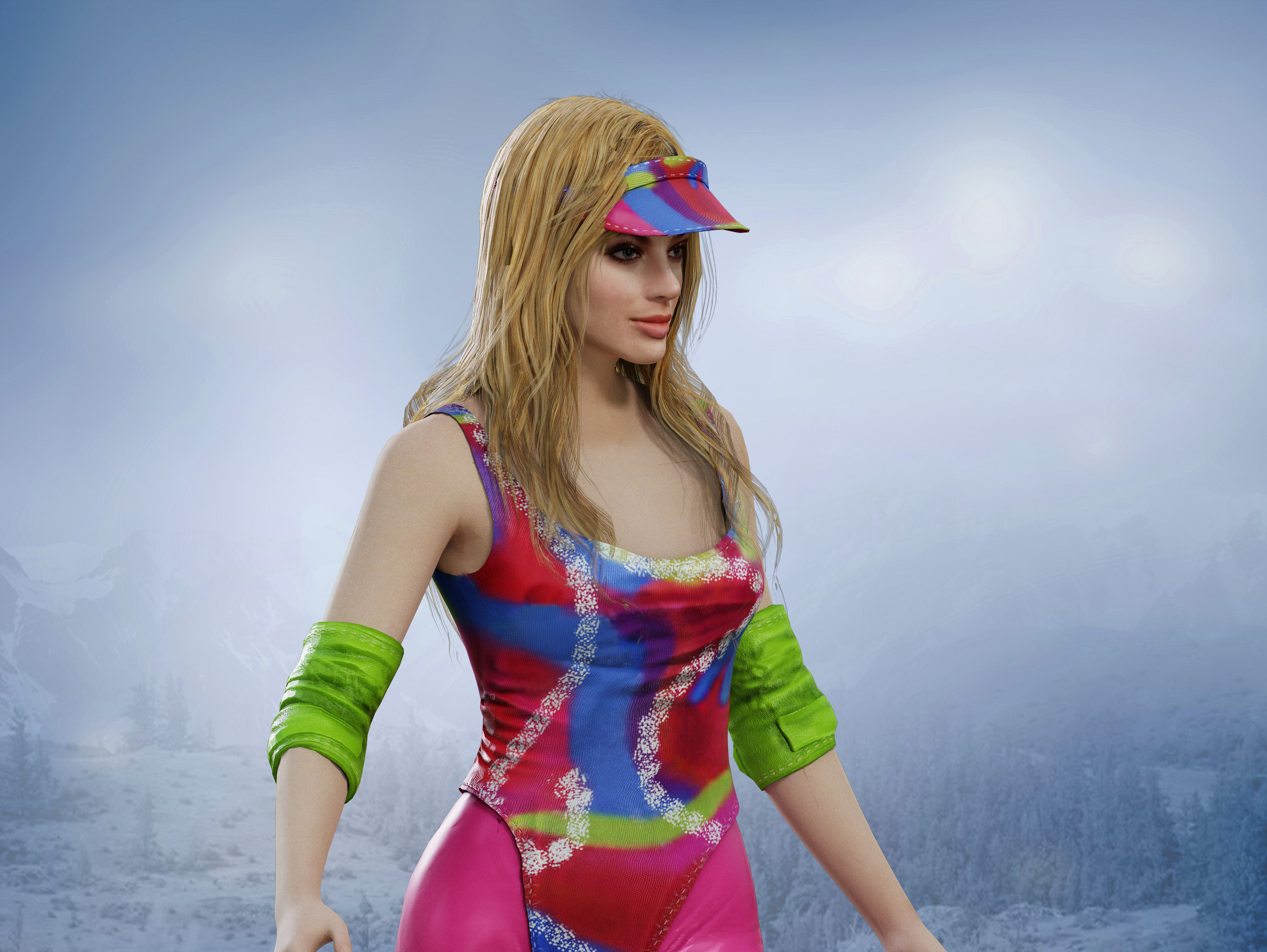 Barbie Low-poly 3D model_13